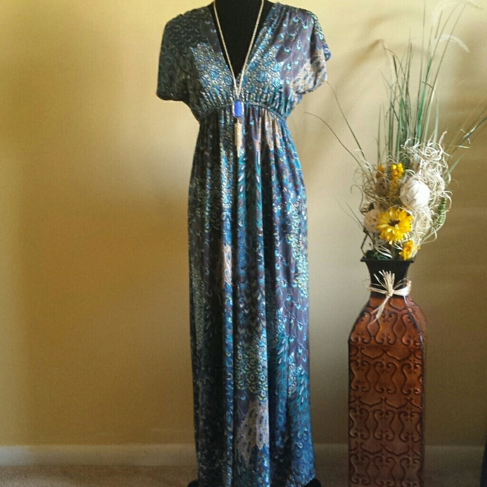 MULTI COLOR LONG MAXI  SIZE SMALL